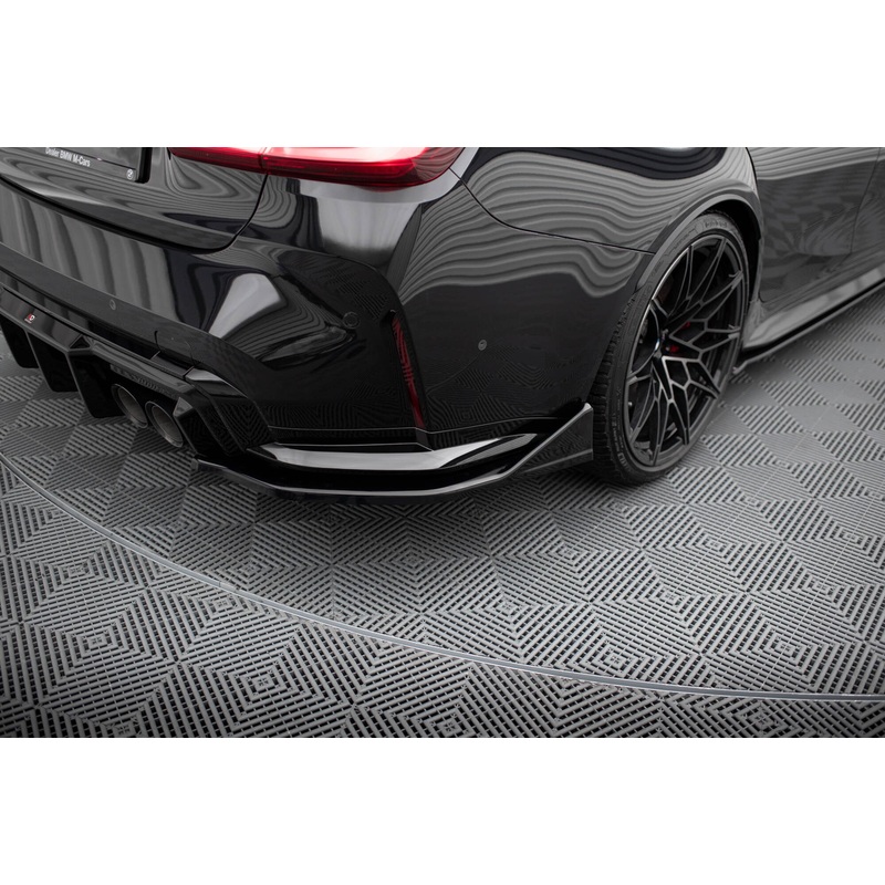 Rear Side Splitters V.6 CSL Look BMW M3 Sedan / Touring G80 / G81 (set for Maxton valance v.1) GLOSS BLACK