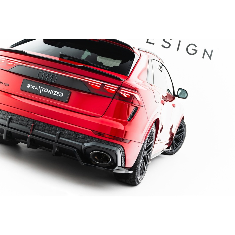 Rear Splitter (with vertical bars) Audi RSQ8 Mk1 Facelift GLOSS BLACK