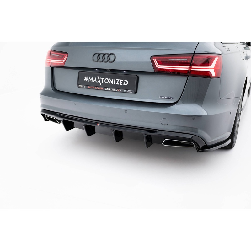 Rear Valance V.2 Audi A6 / A6 C7 S-line/ S6 C7 Facelift GLOSS BLACK