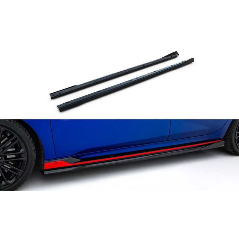 Side Skirts Diffusers Hyundai Elantra N Mk7 GLOSS BLACK