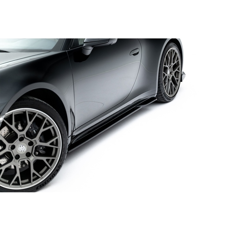 Side Skirts Diffusers V.1 Porsche 911 Carrera Sport Design 992 GLOSS BLACK