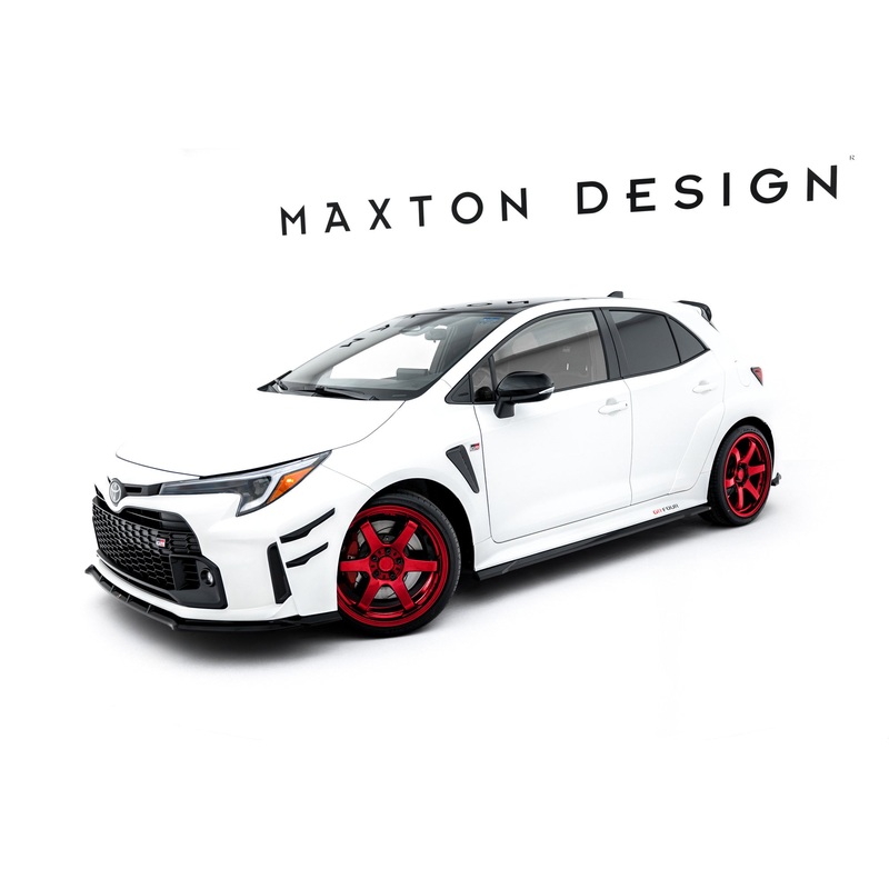 Side skirts Diffusers V.1 Toyota GR Corolla Mk12 GLOSS BLACK