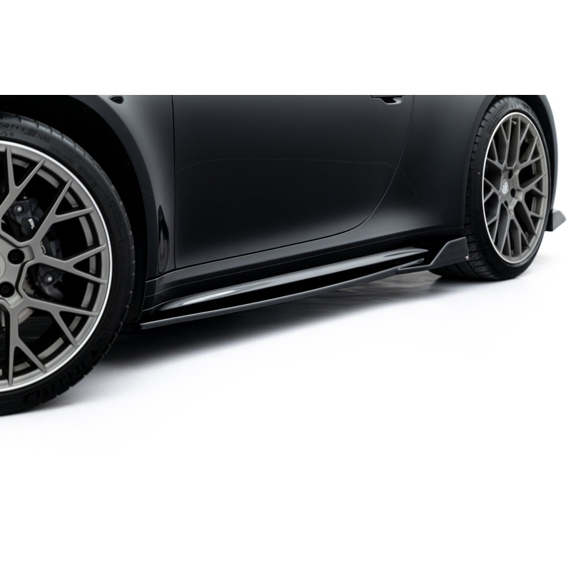 Side Skirts Diffusers V.2 Porsche 911 Carrera Sport Design 992 GLOSS BLACK