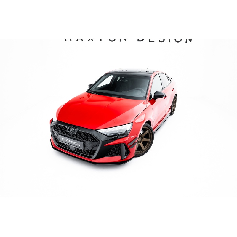 Street Pro Front Splitter Audi RS3 Sedan 8Y Facelift BLACK