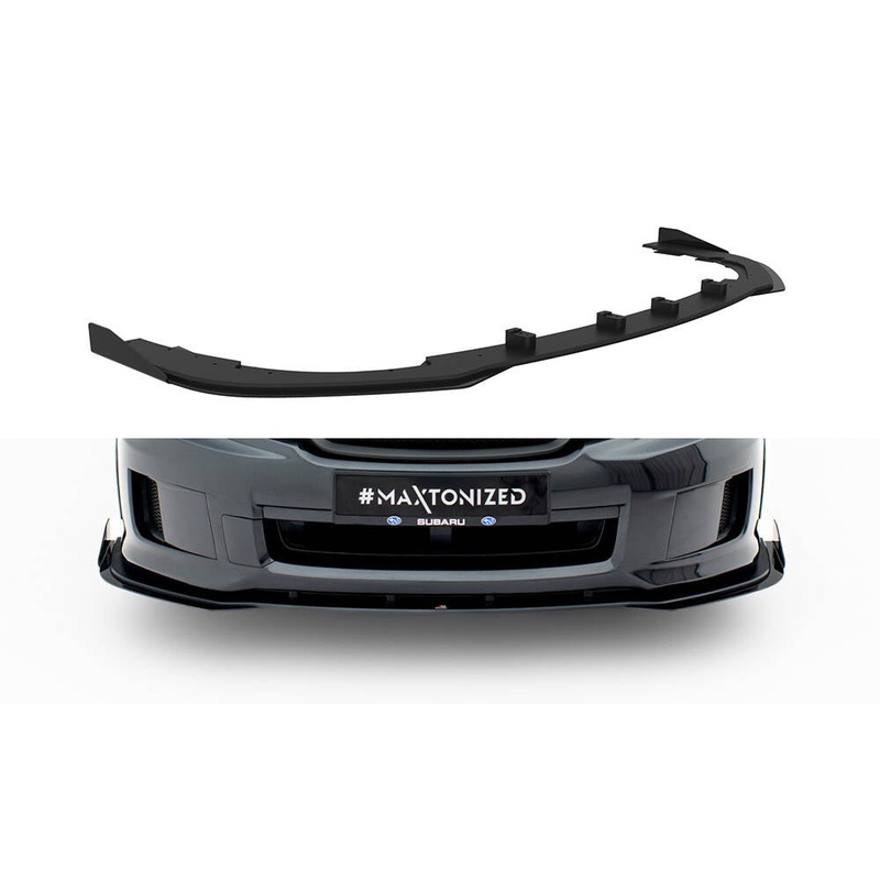 Street Pro Front Splitter + Flaps Subaru Impreza WRX STI Mk3 Facelift BLACK + GLOSS FLAPS
