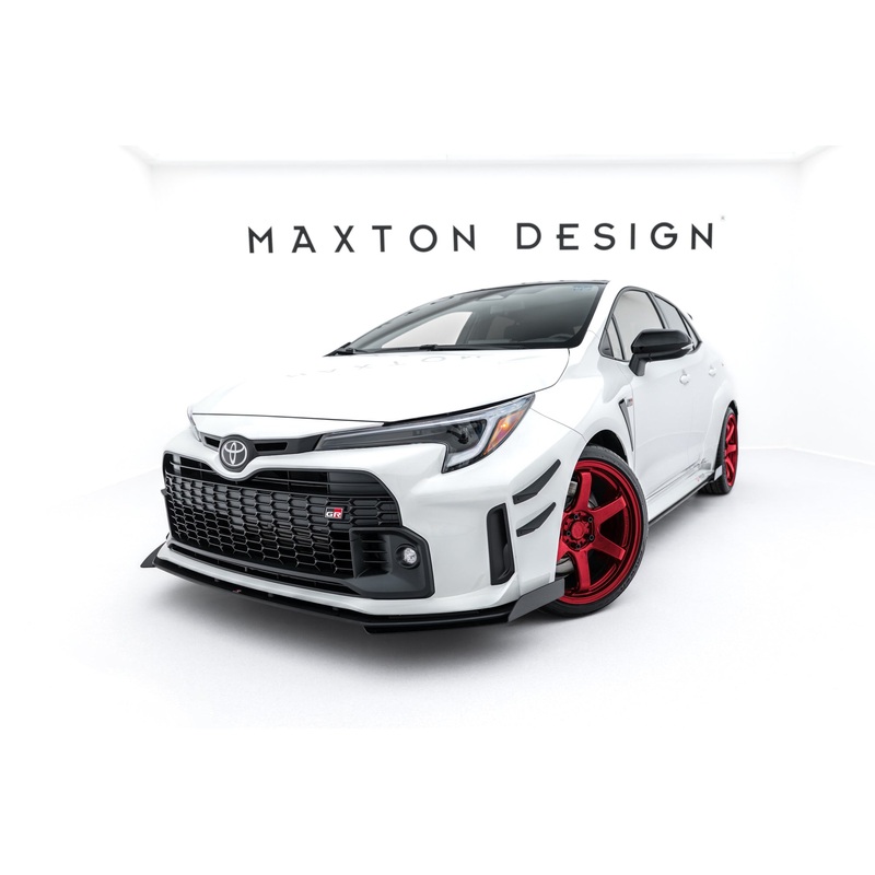 Street Pro Front Splitter + Flaps Toyota GR Corolla Mk12 BLACK + GLOSS FLAPS