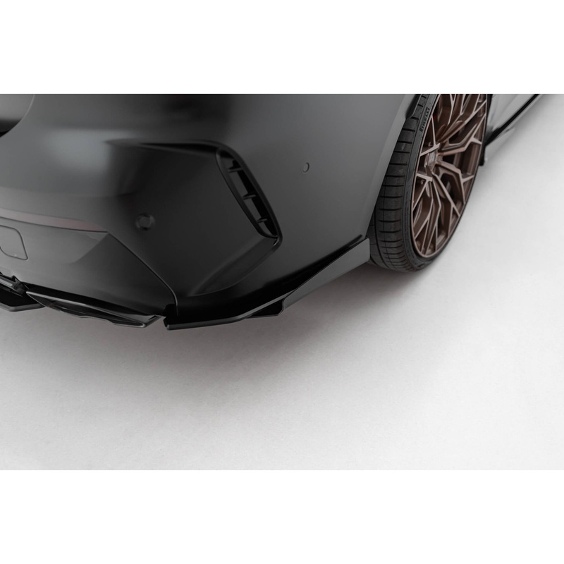 Street Pro Rear Side Splitters + Flaps BMW M440i G22 / G23 / G22 Facelift / G23 Facelift BLACK + GLOSS FLAPS