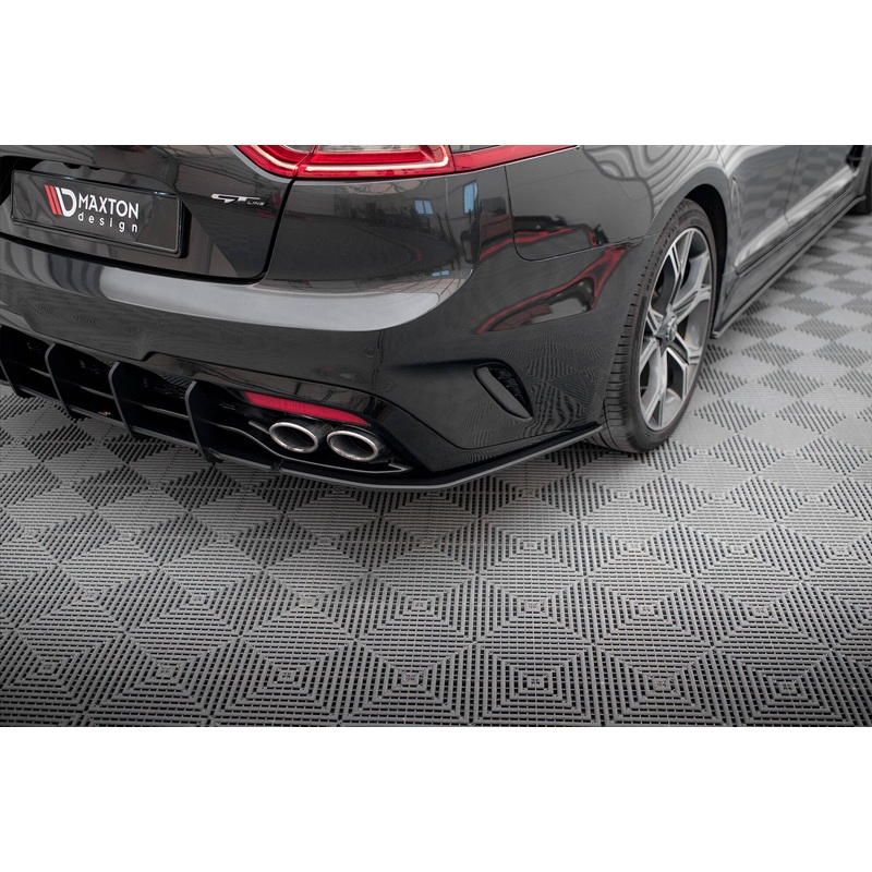 Street Pro Rear Side Splitters Kia Stinger GT / GT-Line Mk1 BLACK