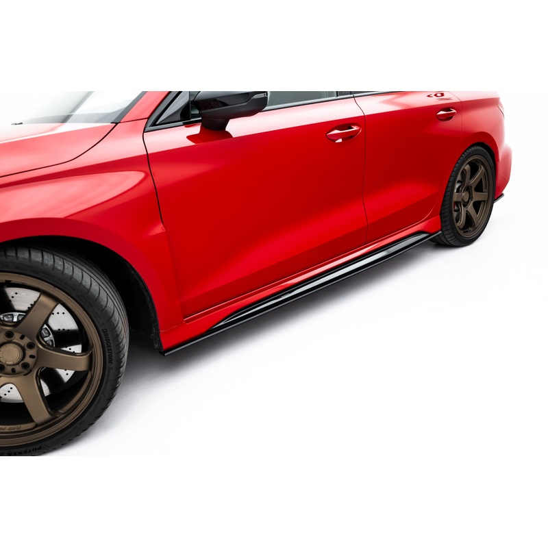 Street Pro Side Skirts Diffusers Audi RS3 Sedan 8Y Facelift BLACK