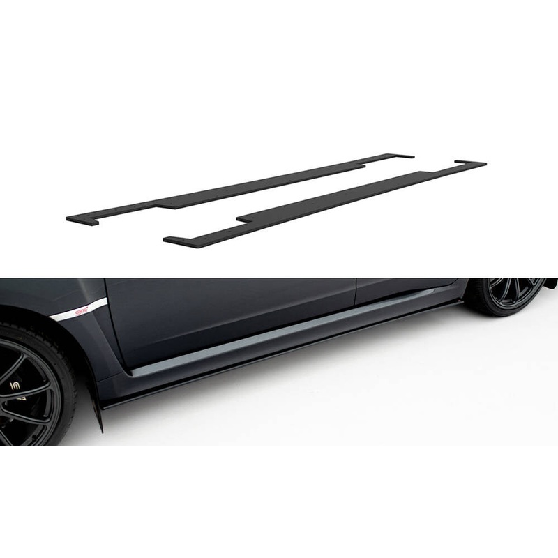 Street Pro Side Skirts Diffusers Subaru Impreza WRX STI Mk3 Facelift BLACK
